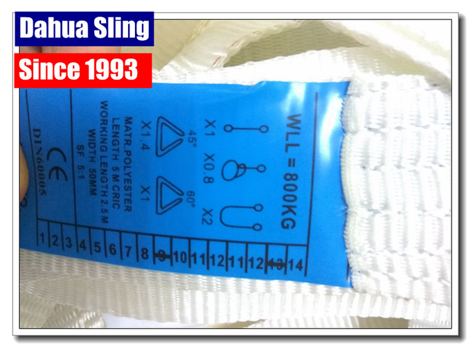 Large Capacity Long Green Lifting Straps , Certified Disposable Lifting Slings 2