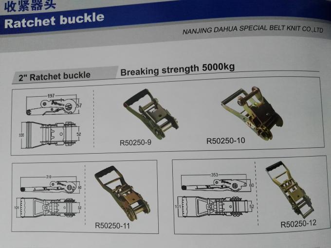 Zinc palted Ratchet belt Buckle / Ratchet Strap Parts 50mm Width 0