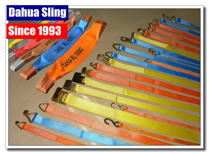 Anti Abrasion Polyester Lifting Slings Heavy Duty Lifting Straps Smooth Surface 10