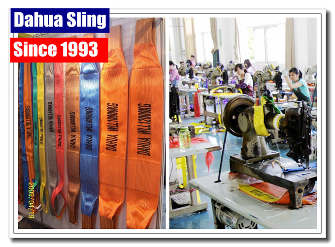 Adjustable Polyester Lifting Slings Flat Eye Sling Wide Bearing Surface 1