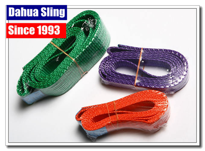 Tuff Edge Webbing Lifting Straps With Hooks , Industrial Lifting Slings Anti - Cut 0