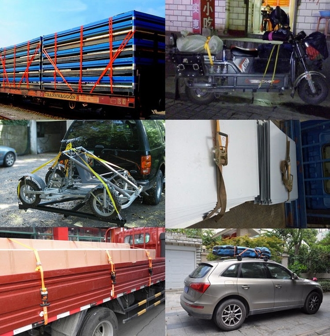 25mm 680KGS Cam Buckle Straps Lashing Tie Downs 1 Inch Wear Resistance 0