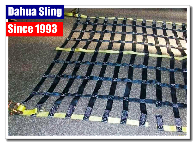 Durable White Web Cargo Net For Pickup Truck Bed 25mm / 50mm Width 0