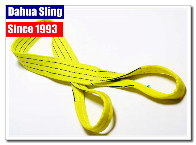 EN 1492-1 Standard Polyester Lifting Slings Eye And Eye Sling Brown Low Elongation 1