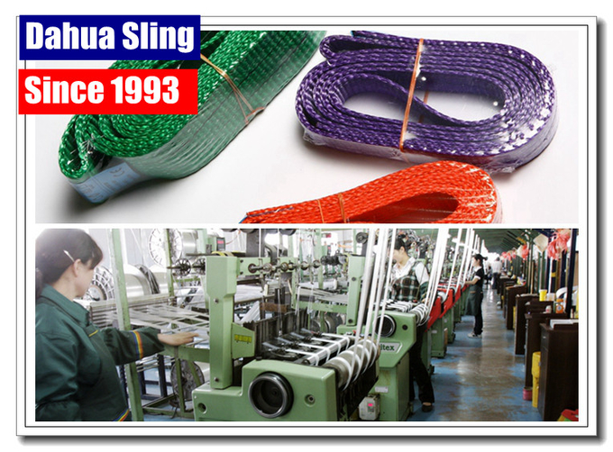 Soft Duplex Polyester Flat lifting Slings , 1 Ton Load Capacity 1