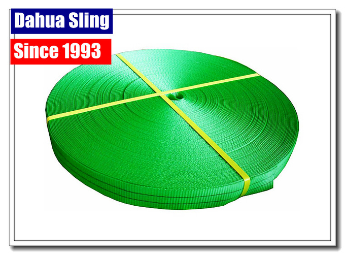 Yellow Polyester Webbing Roll For Transportation , 50mm Webbing Straps 0