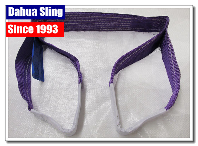 Heavy Duty Polyester Lifting Slings Crane Lifting Straps For Cargo / Crane 0