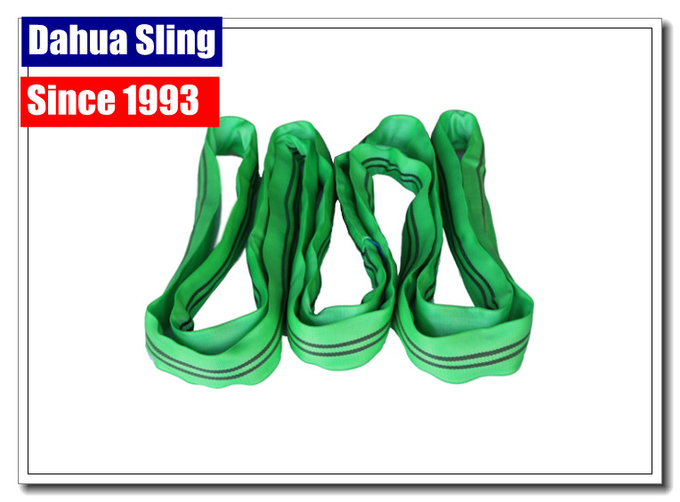 4' Length Green Lifting Straps , Lightweight Choker Lifting Slings For Heavy Goods 4