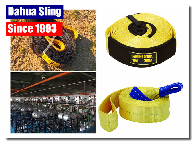 Polyester Tow Truck Straps Without Hooks , Car Recovery Straps Flexible 0