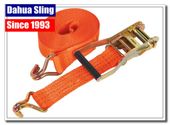 Open Hook Over The Wheel Tie Down Straps , Industrial Ratchet Straps 3325 Lbs 21