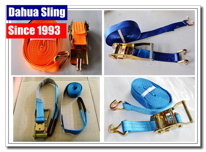 Multifunctional Truck Ratchet Tie Down Straps For Transporting High Strength 0