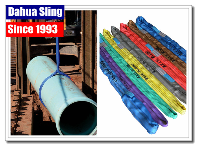 Woven Structure Endless Round Slings For Barges Multi Layer Low Elongation 3