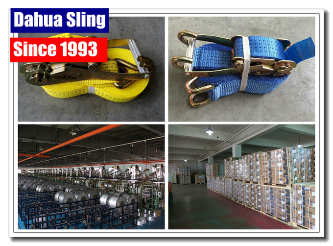 Wire Hooks 50mm Ratchet Tie Down Straps With Heavy Working Load Rainproof 0