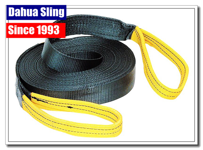 Black Recovery Tow Straps Car Hauler Straps 20m X 50mm 4500kg Breaking Strength 0