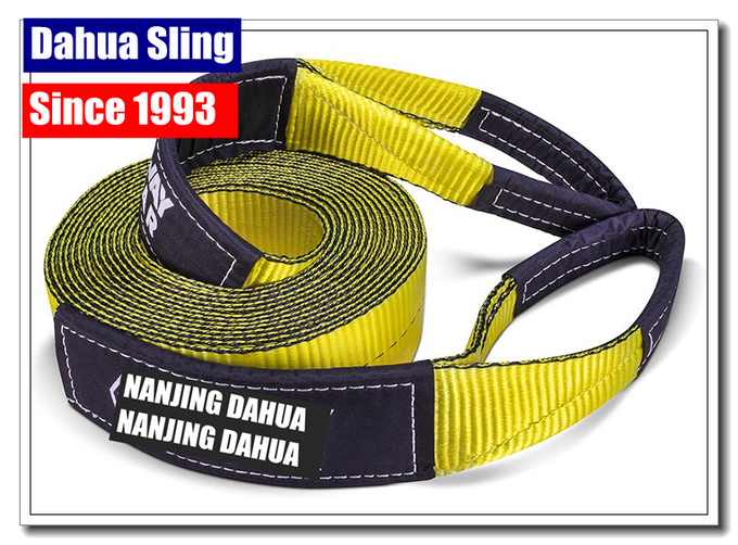 High Tensile 4X4 Off Road Tow Strap , Recovery Winch Extension Tow Hook Strap 0