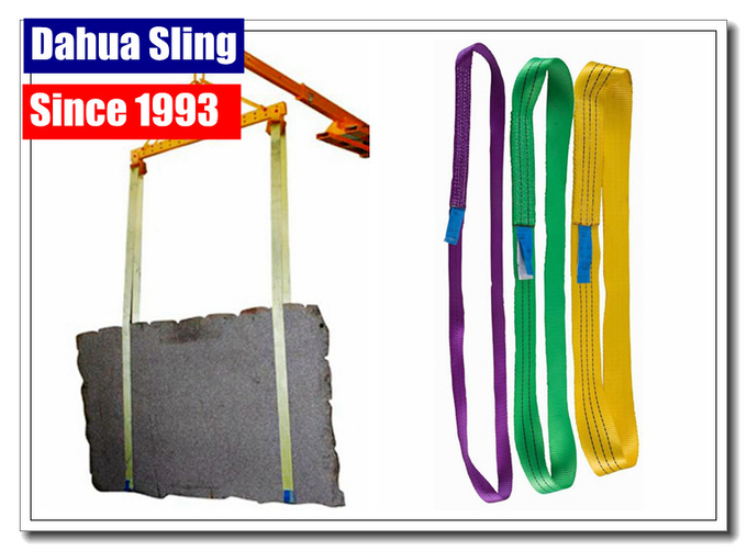 1 Ply Endless Nylon Lifting Slings , Nylon Rigging Slings For Heavy Duty Lifting 2