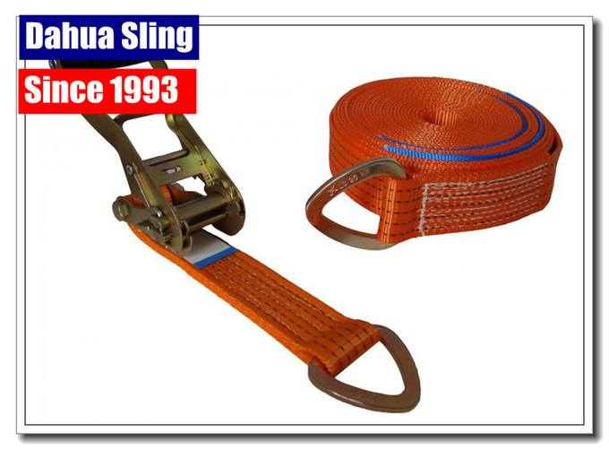 8 Meter D Ring Cargo Ratchet Tie Down Straps 2 Inch Polyester Webbing 21